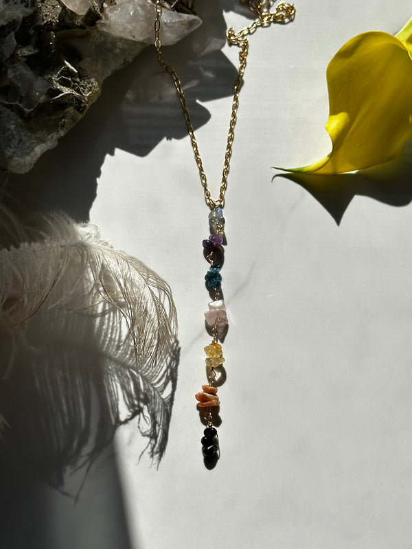 “The Chakra Necklace” Water resistant Gold Filled Necklace