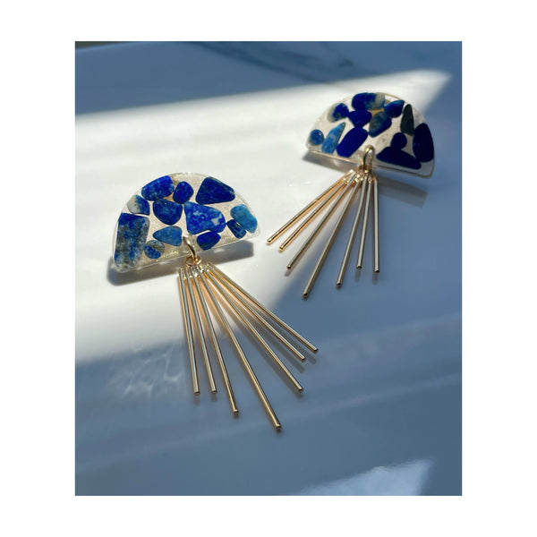 “Dimension" Lapis Lazuli Earrings